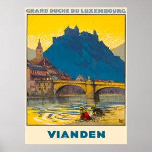 Affiche Vianden, Luxembourg