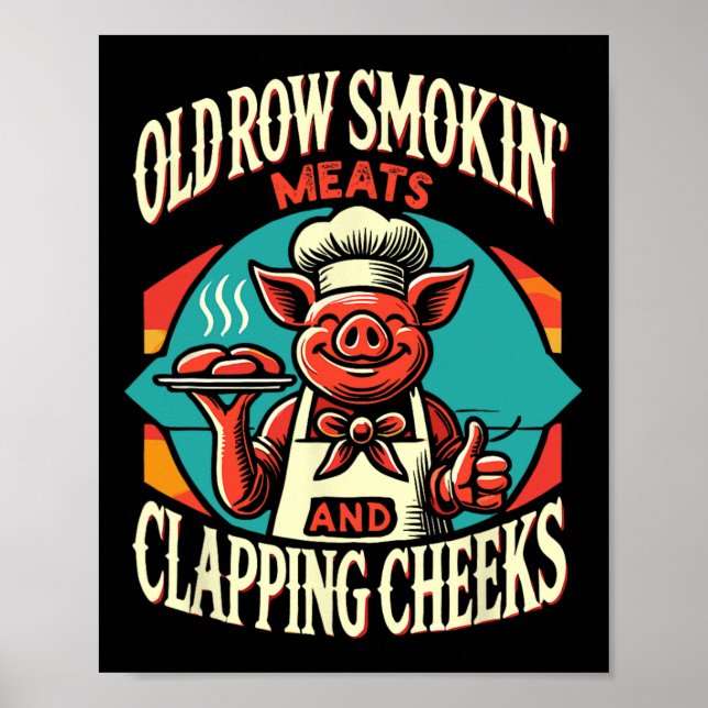 Affiche Viandes De Cochon Fumées Et Joues De Clappage (Devant)