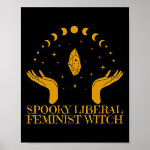 Affiche Vibe sorcière féministe libérale éffrayante pour H