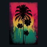 Affiche Vibe Vintage Ombre Pop Art Palm Tree<br><div class="desc">Cette Impression de palmier Ombre Pop Art Retro Vintage s'ajoute parfaitement à toute décoration de maison d'inspiration rétro ou vintage. Doté d'un design à l'ombre éclatante et colorée, cet imprimé saisit l'essence des styles rétro et pop avec une touche moderne. Le design des palmiers ajoute une touche de paradis tropical,...</div>