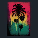 Affiche Vibe Vintage Ombre Pop Art Palm Tree<br><div class="desc">Cette Impression de palmier Ombre Pop Art Retro Vintage s'ajoute parfaitement à toute décoration de maison d'inspiration rétro ou vintage. Doté d'un design à l'ombre éclatante et colorée, cet imprimé saisit l'essence des styles rétro et pop avec une touche moderne. Le design des palmiers ajoute une touche de paradis tropical,...</div>