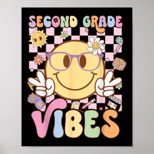 Affiche Vibes 2e année visage souriant retour à l'école de