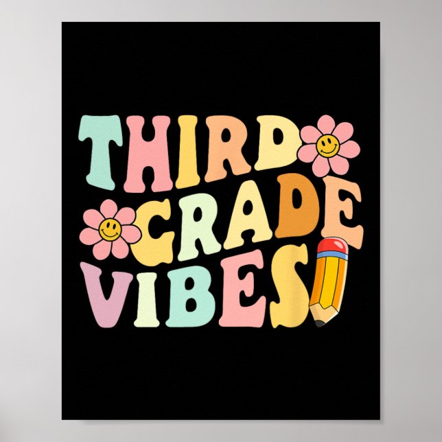 Affiche Vibes 3e année 1re année Jour de l'école Enseignan (Devant)