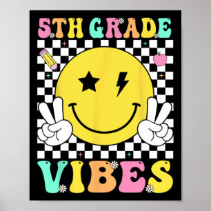 Affiche Vibes 5e année Enseignant Enfants Équipe de cinqui