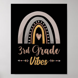 Affiche Vibes Arc-en-ciel 3e année Retour à l'école