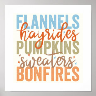 Affiche Vibes d'automne amusantes