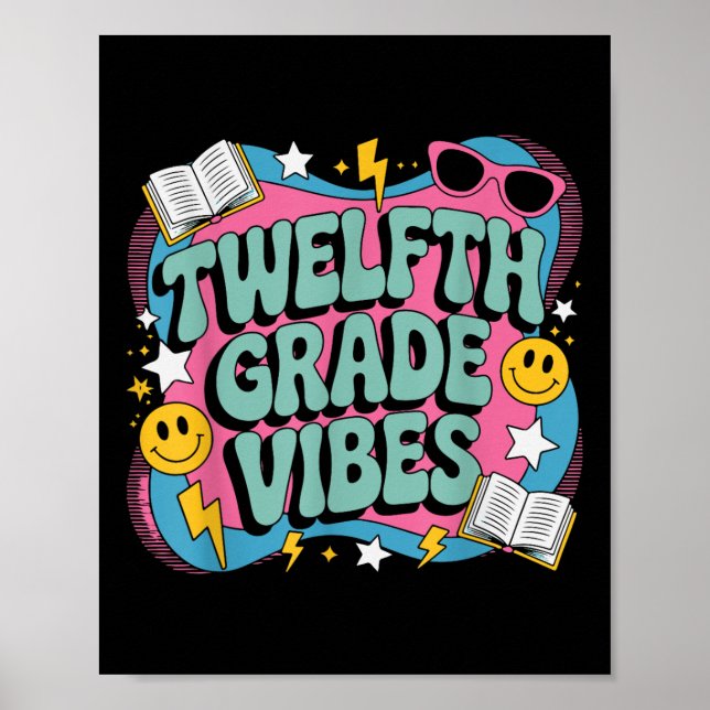 Affiche Vibes De 11E Année Retour À L'École Enseignant Enf (Devant)
