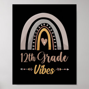 Affiche Vibes de 12e année Douzième année Retour à l'école