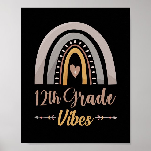 Affiche Vibes de 12e année Douzième année Retour à l'école (Devant)