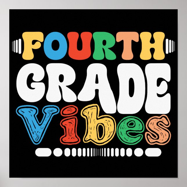 Affiche Vibes de 4e année Retour à l'école (Devant)