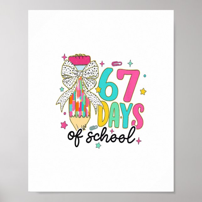 Affiche Vibes de 67 jours d'école Drôle Six Sept 67 Meme  (Devant)