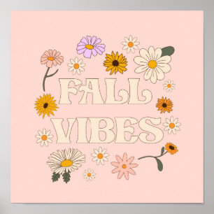 Affiche Vibes de automne roses