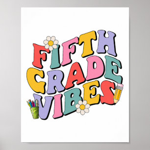 Affiche Vibes de cinquième année Retour à l'école Équipe d