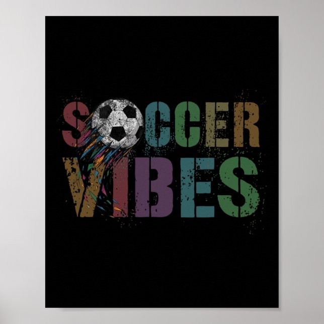 Affiche Vibes de foot tendance Entraînement des femmes Gar (Devant)