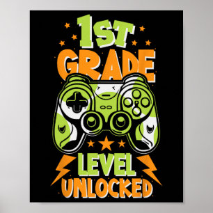 Affiche Vibes de gamer déverrouillées de 1ère année Ck à l