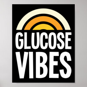 Affiche Vibes de glucose Sensibilisation au diabète Soutie