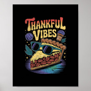 Affiche Vibes de gratitude Tarte aux noix de pécan cool Su