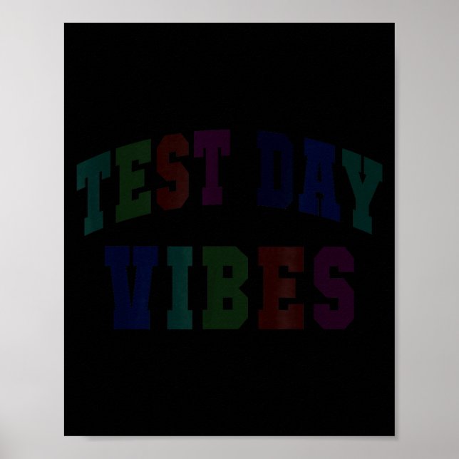 Affiche Vibes de jour de test drôles testant prof de tronc (Devant)