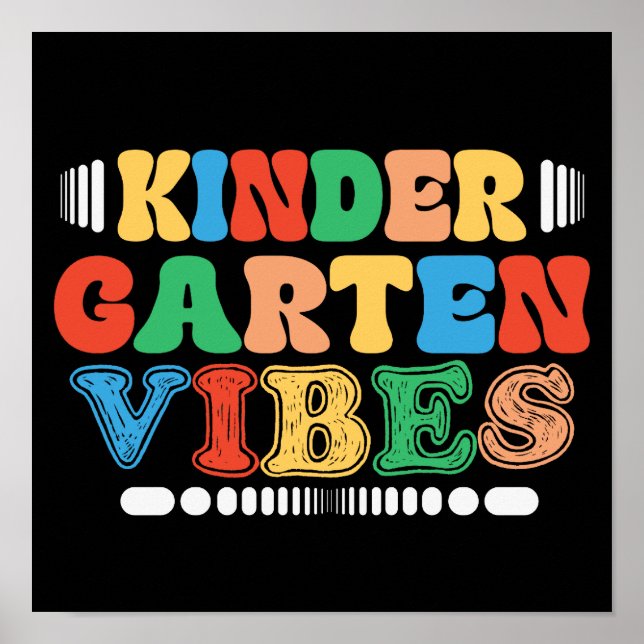 Affiche Vibes De La Maternelle Retour À L'École Étudiants (Devant)