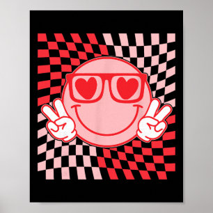 Affiche Vibes de la Saint-Valentin mignonnes Groovy Saint-