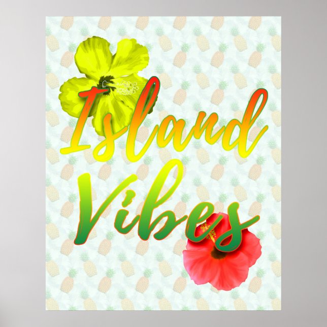 Affiche Vibes de l'île jamaïcaine (Devant)