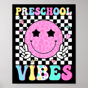 Affiche Vibes de maternelle visage souriant enseignants re