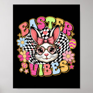 Affiche Vibes de Pâques Lapin de Floral Œuf Coquette Arc