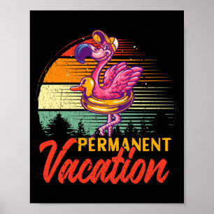 Affiche vibes de plage de vacances permanentes en Californ