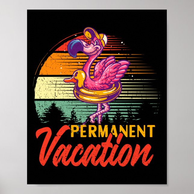 Affiche vibes de plage de vacances permanentes en Californ (Devant)