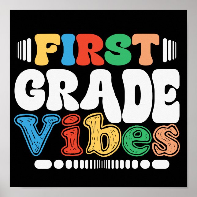Affiche Vibes De Première Année Retour À L'École Étudiants (Devant)