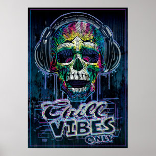 Affiche Vibes de refroidissement uniquement casque