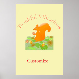 Affiche Vibes de remerciement écureuil Thunder_Cove