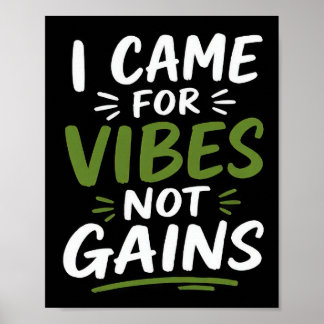 Affiche Vibes de salle de sport noires
