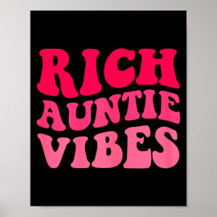 Affiche Vibes de tante riche Tante Femmes Meilleures Maman