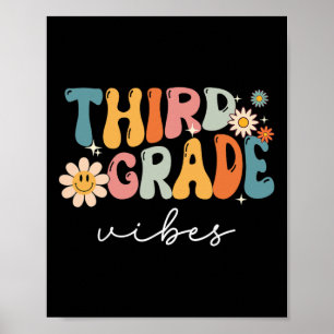 Affiche Vibes de troisième année pour filles garçons ensei