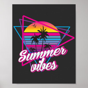 Affiche Vibes d'été du coucher de soleil tropical