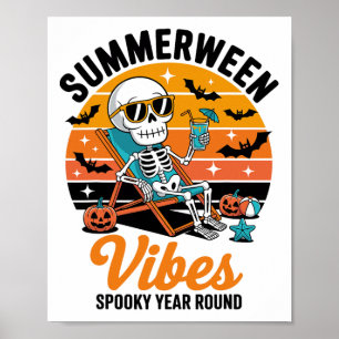Affiche Vibes d'été Éffrayante année ronde Halloween Spook