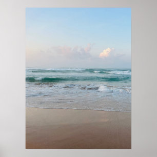 Affiche Vibes d'été   Monogramme ombré de soleil et de sab