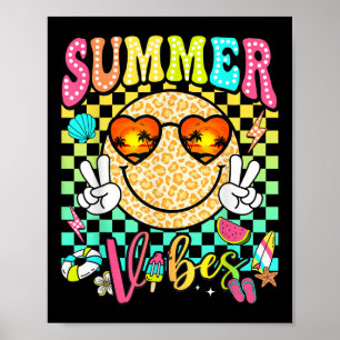 Affiche Vibes d'été super Femmes Filles Enfants Plage d'ét