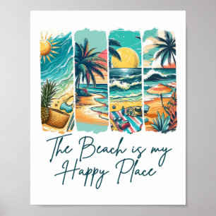 Affiche Vibes d'été Vacances à la plage La plage est mon e