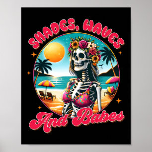 Affiche Vibes d'été Vacances à la plage Lunettes de soleil