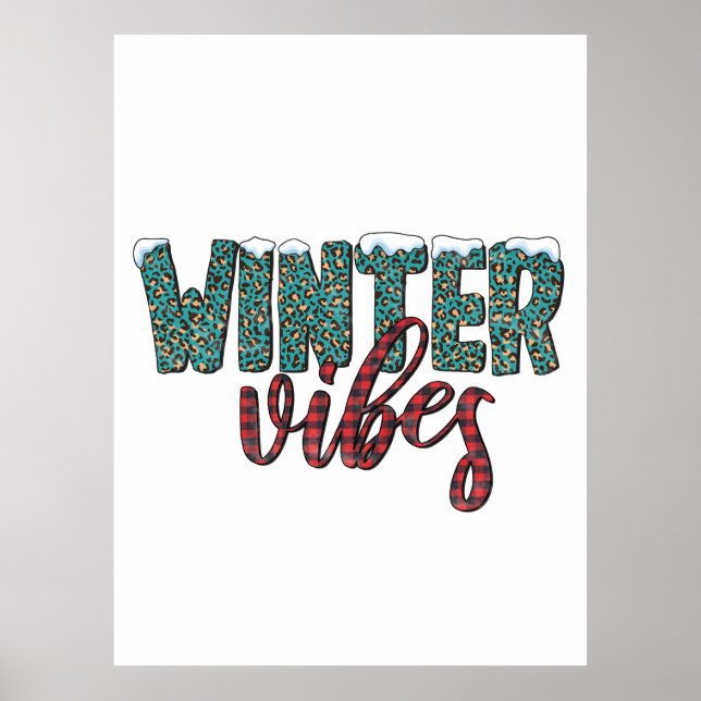 Affiche Vibes d'hiver de Noël (Devant)