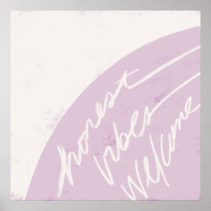 Affiche Vibes d'honneur Bienvenue - Lavender