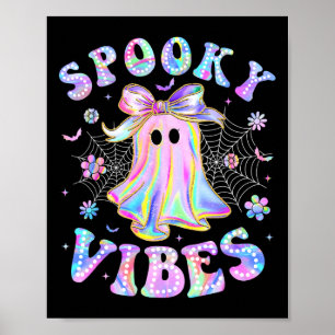 Affiche Vibes éffrayantes Ghost Retro Halloween Boo Boo Cr