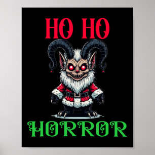 Affiche Vibes festives gothiques foncées Ho Ho Horreur Kra