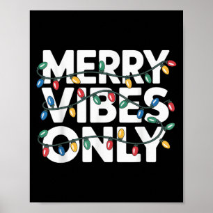 Affiche Vibes Joyeuses Seulement Noël Joyful Celebr