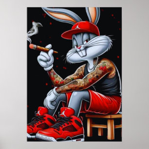 Affiche Vibes lapins Cool