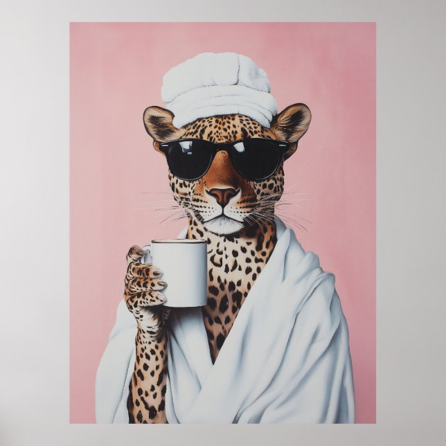 Affiche Vibes Leopard détendues (Devant)