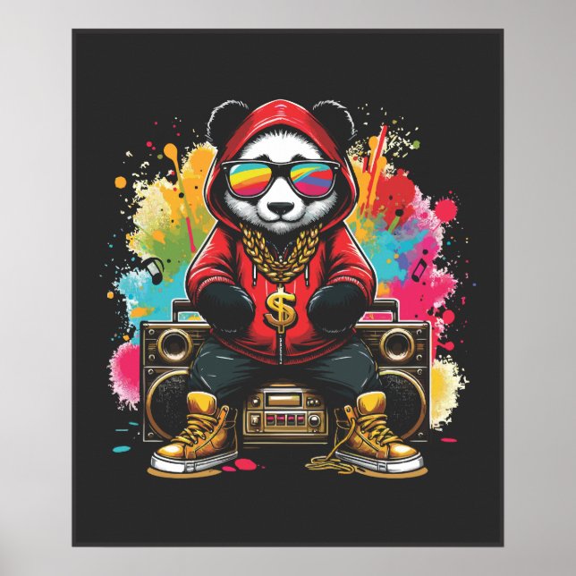 Affiche Vibes musicales Funky Panda (Devant)