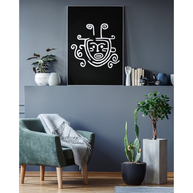Affiche Vibes mystiques : Masque de chaman tribal (Créateur téléchargé)